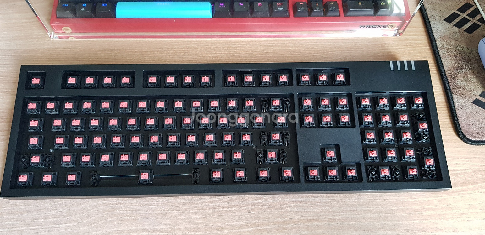 앱코 해커 K660M 이색사출 PBT 체리 키보드 블랙 (저소음 적축)--0