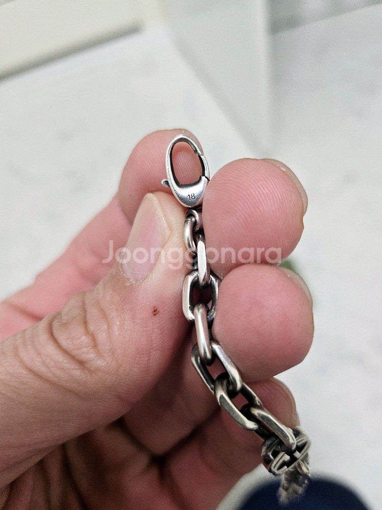 구찌 인터로킹 체인 팔찌--1