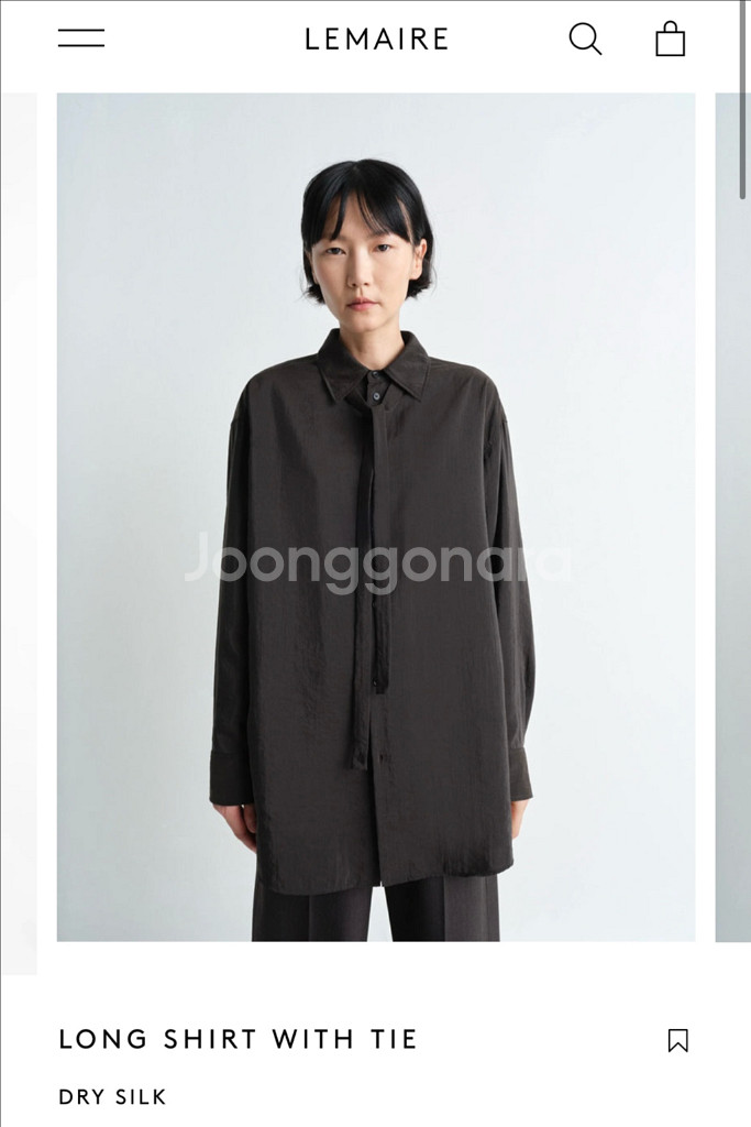 르메르 드라이실크 셔츠--0