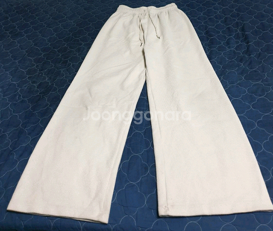 코듀로이 밴딩 트레이닝 와이드 팬츠 크림 (28)--0