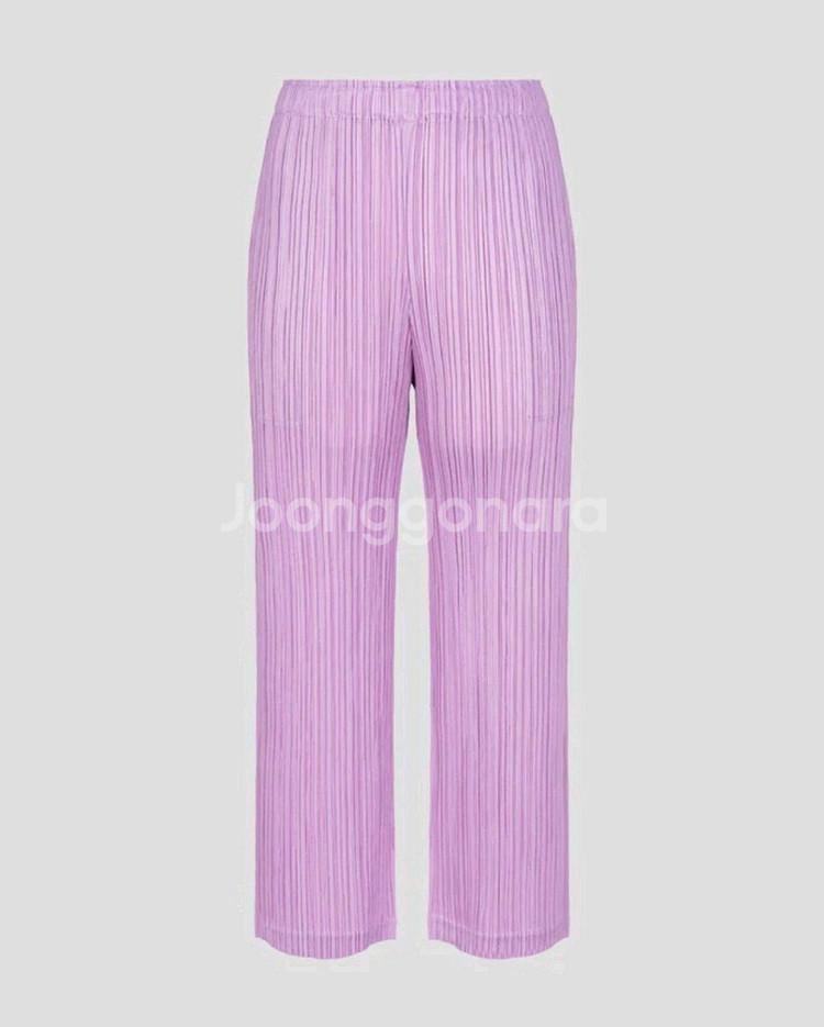 이세이미야케 플리츠플리즈 바지 시커 바텀 팬츠 핑크 퍼플 3사이즈--0