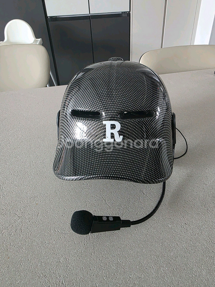 카본 반모 헬멧 + 헬멧 블루투스--0