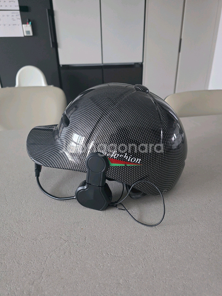 카본 반모 헬멧 + 헬멧 블루투스--1