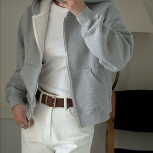 게드 ged 크롭 후드 집업 그레이 새상품