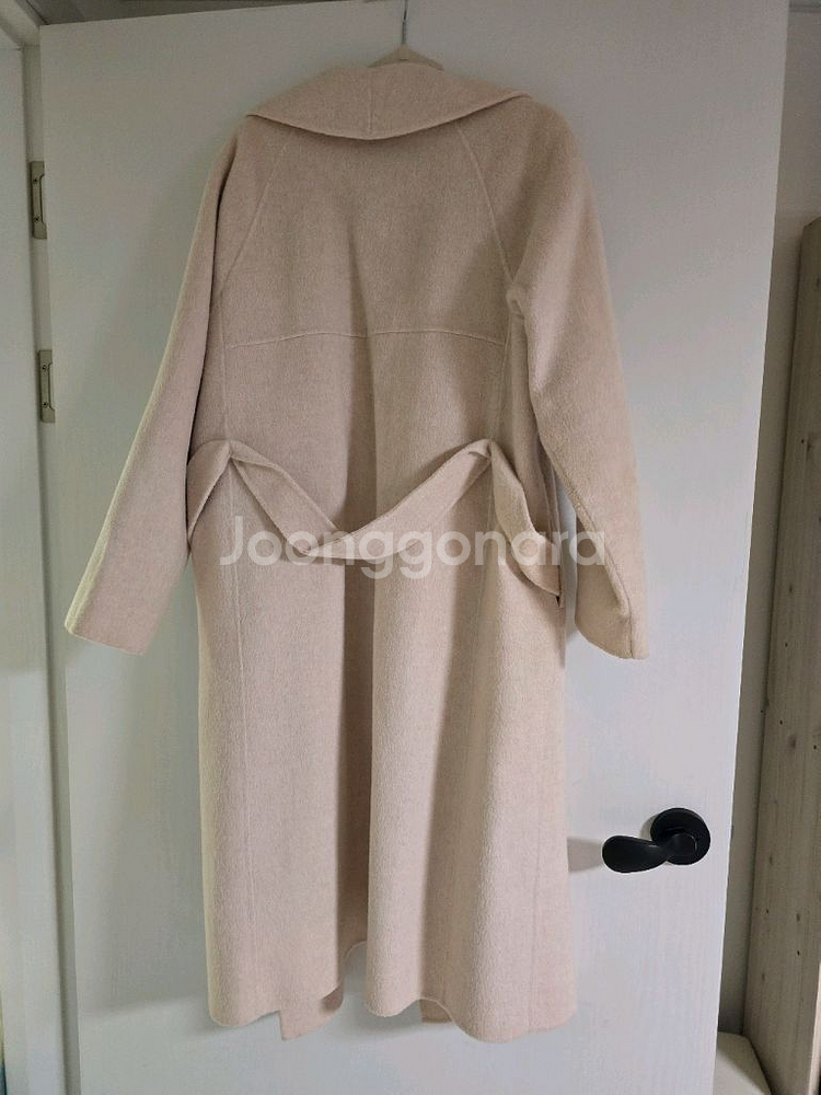 듀엘 아이보리 롱 코트 (55) 한섬 타임 마인 더캐시미어 시스템--1