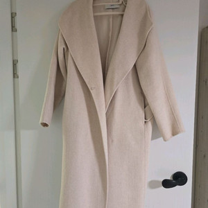 듀엘 아이보리 롱 코트 (55) 한섬 타임 마인 더캐시미어 시스템