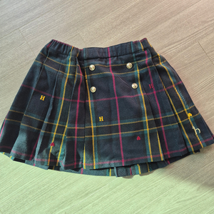 헤지스키즈 여아 체크 치마 130