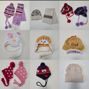 유아 아동 모자 목도리 베레모 페도라