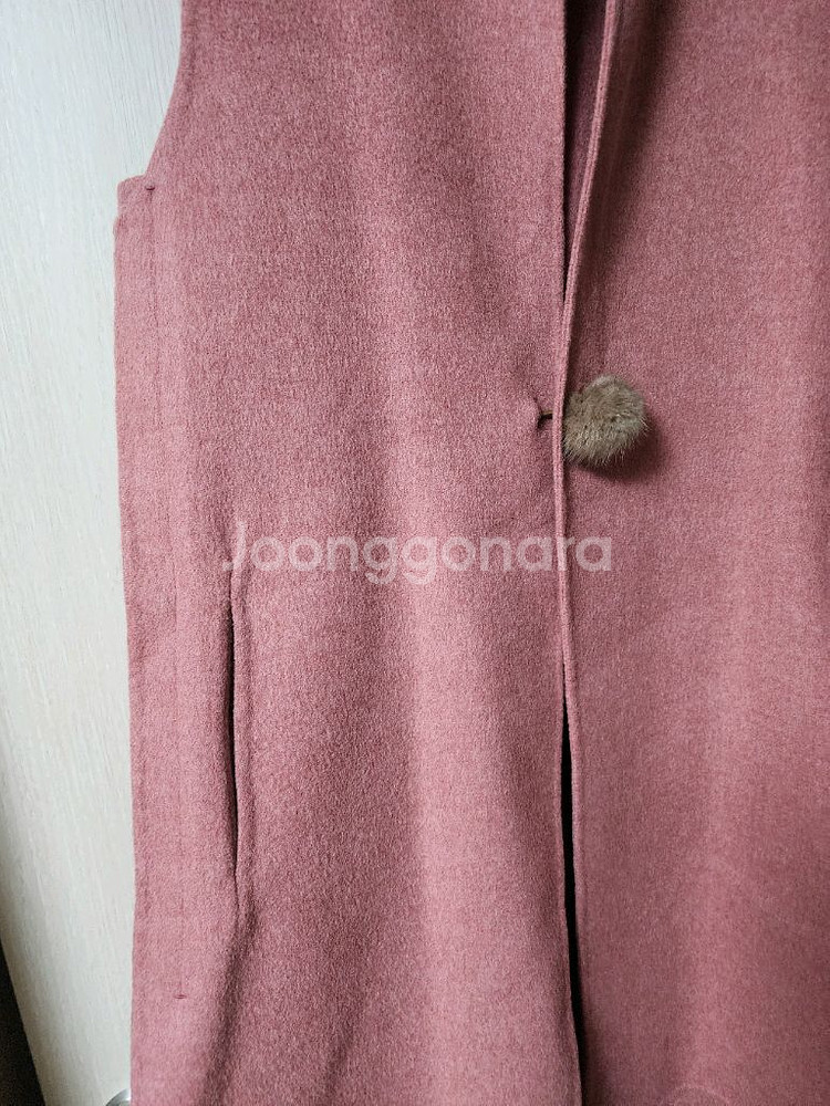 mine 마인 캐시미어 베스트 밍크단추 울조끼 핸드--2