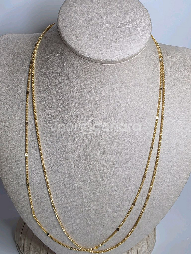 새제품 사금 목걸이 기본체인 목걸이줄 45cm--2