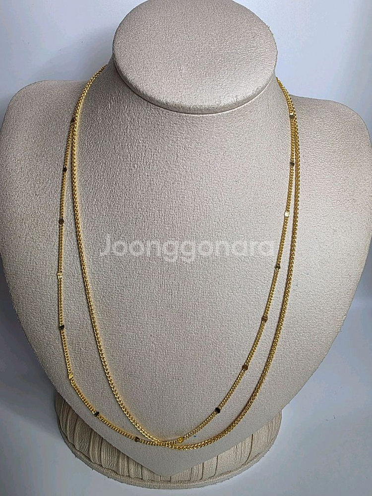 새제품 사금 목걸이 기본체인 목걸이줄 45cm--3