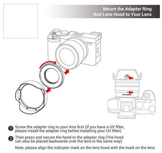 [소니용] FE28-60 렌즈용 후드 팝니다.--1