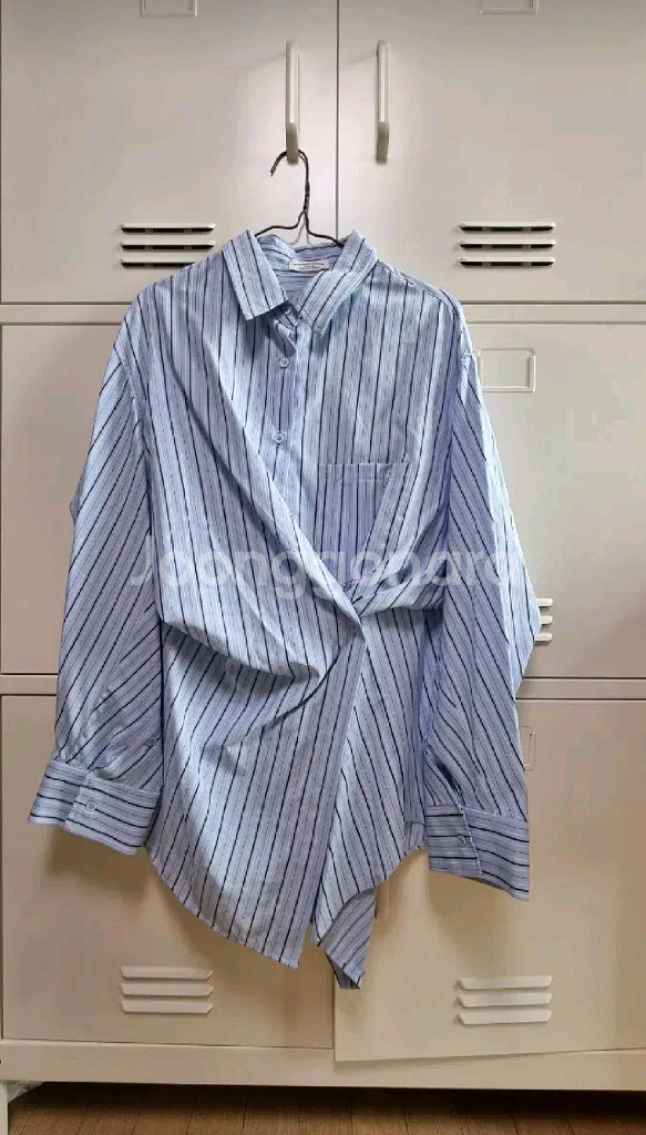 에비뉴 언발 스트라이프 셔츠 - 소라,프리--10