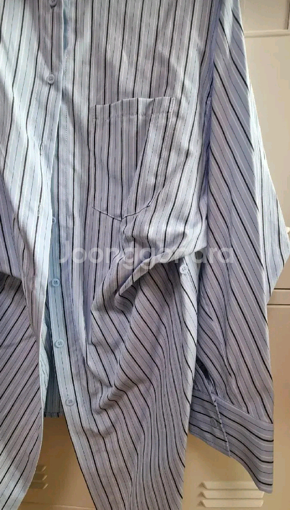 에비뉴 언발 스트라이프 셔츠 - 소라,프리--12