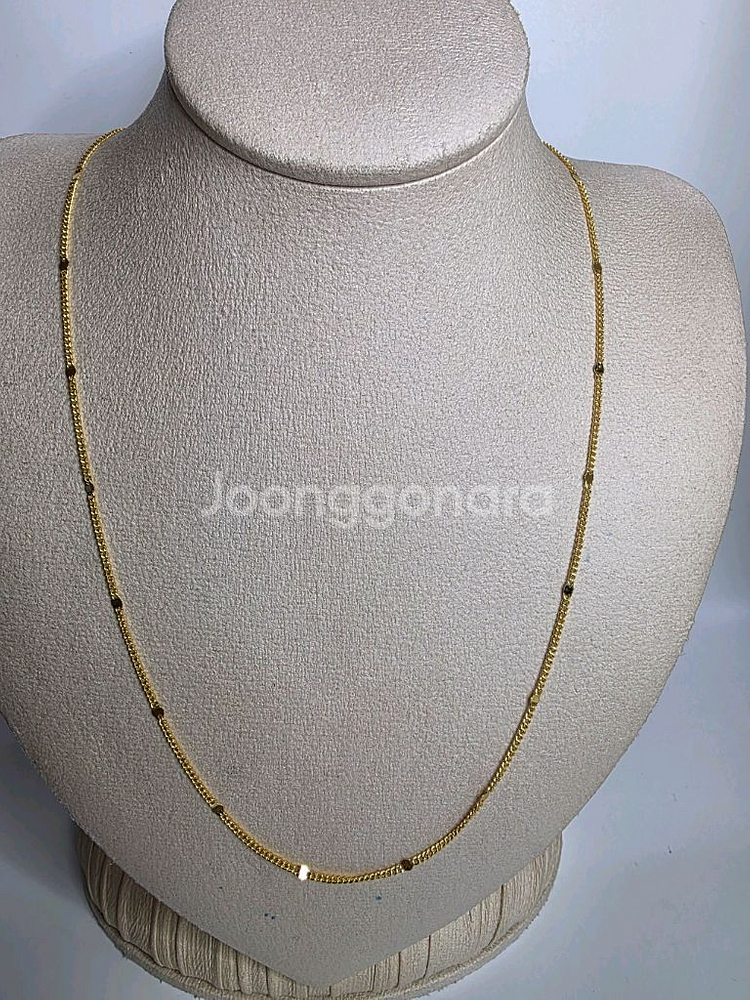 새제품 사금 목걸이 장식체인 목걸이줄 44.5cm--2