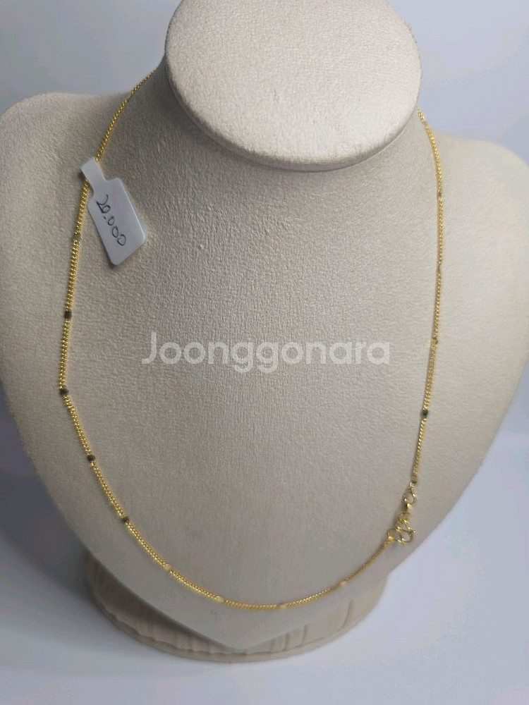 새제품 사금 목걸이 장식체인 목걸이줄 44.5cm--0