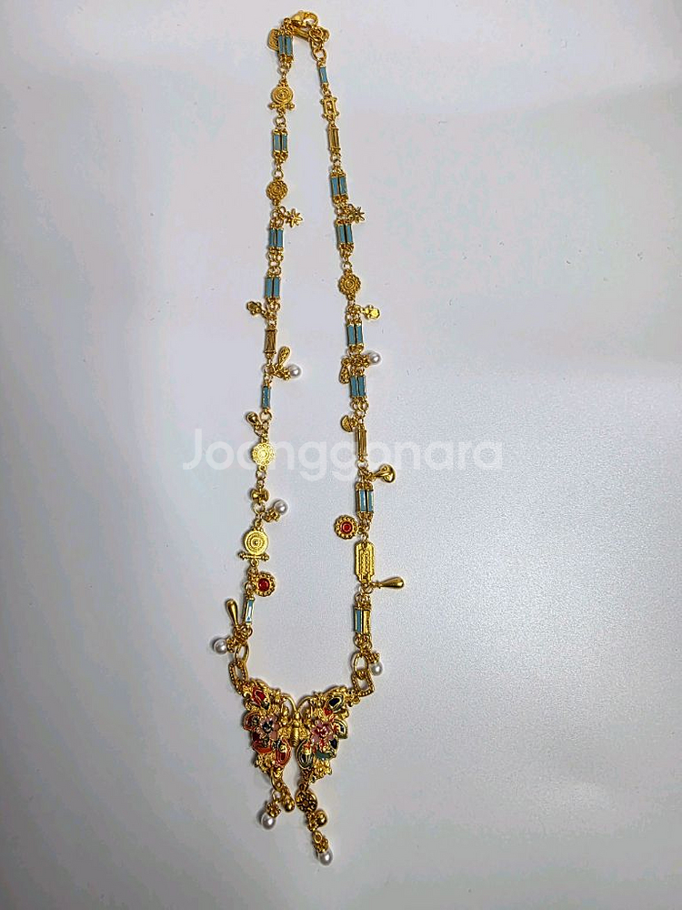 새제품 사금 목걸이 나비장식 목걸이 49.5cm--2