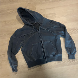 헤리티지플로스 피그먼트 후드집업 s 챠콜