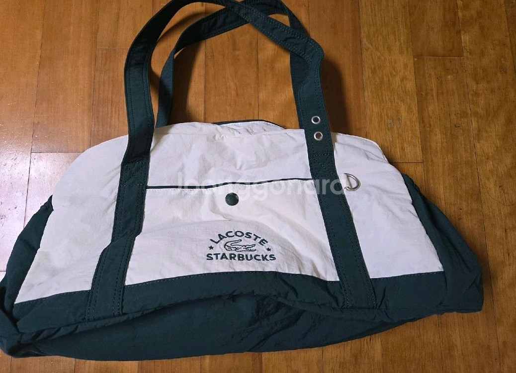 스타벅스 라코스테 콜라보 보스턴백--0