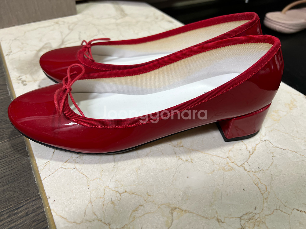 레드 발레리나 플랫슈즈--2