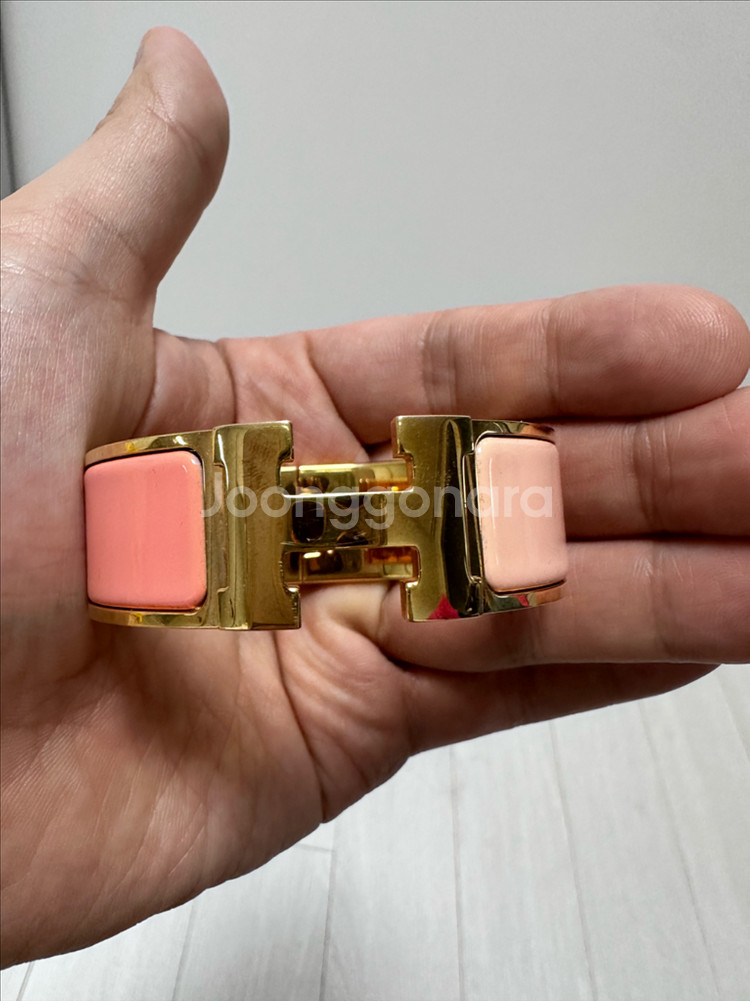 에르메스 클릭클락 투패턴 금장 연핑+찐핑--2