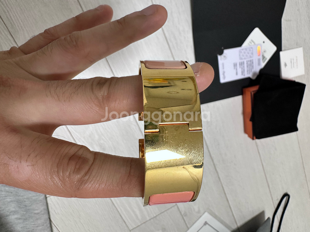 에르메스 클릭클락 투패턴 금장 연핑+찐핑--7