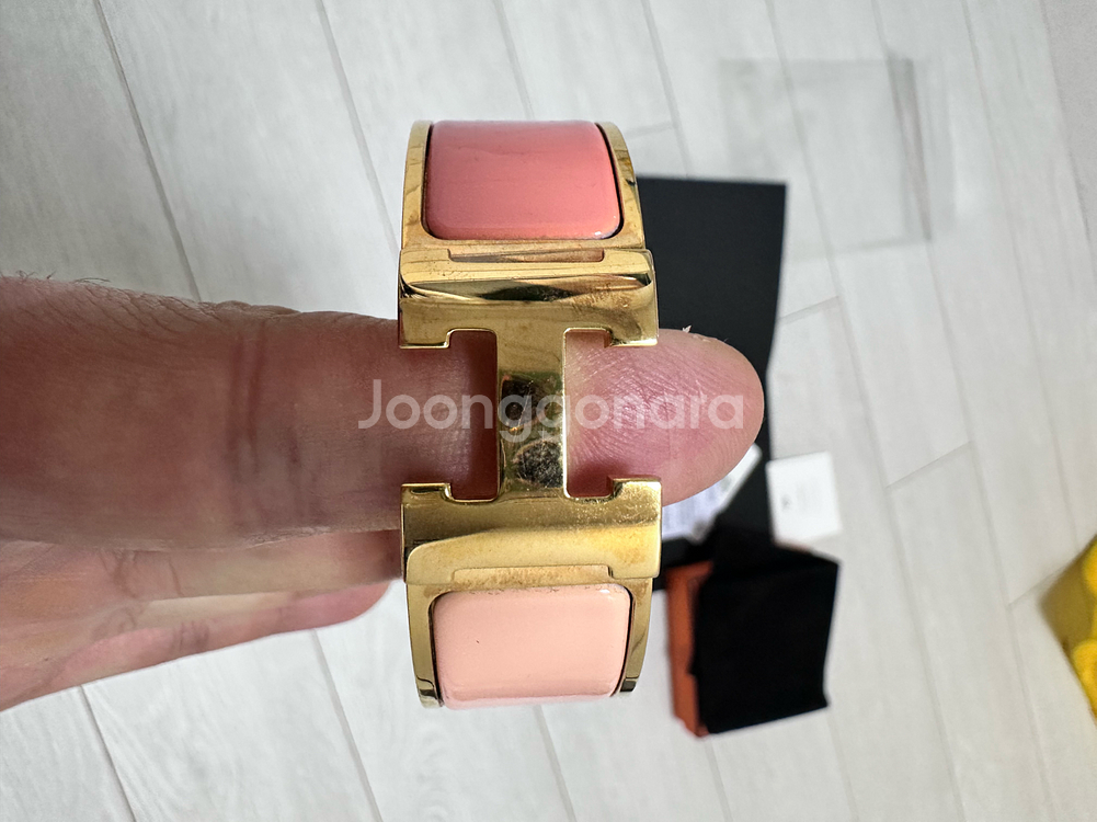 에르메스 클릭클락 투패턴 금장 연핑+찐핑--3