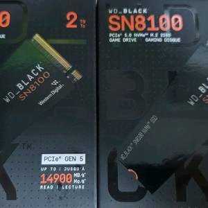 WD Black SN8100 2TB Gen5 미개봉 SSD 1개