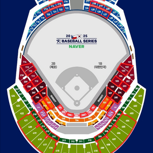 대한민국 체코 2차전 외야지정석 332구역 2연석