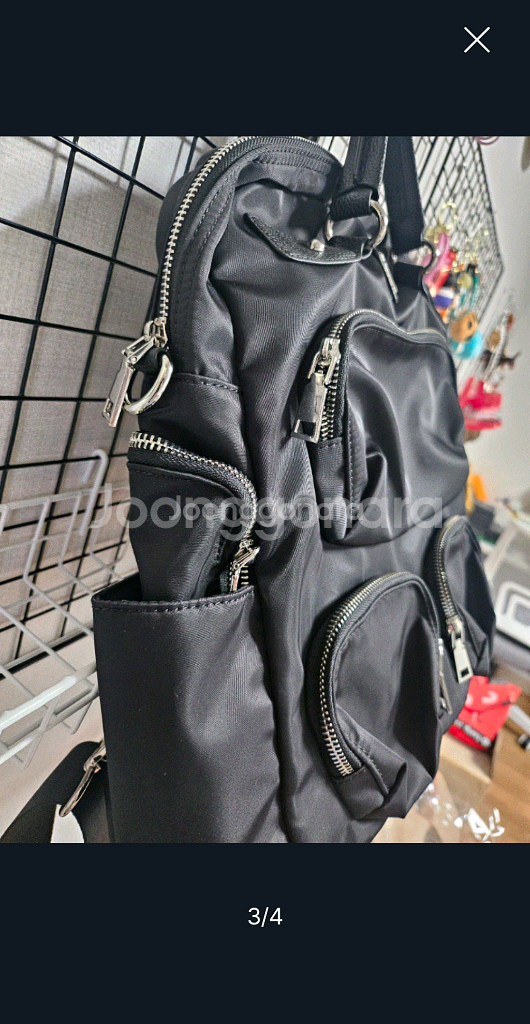 프라다 나일론 백팩--2