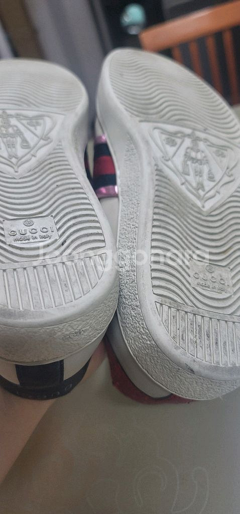 극희소! 구찌(GUCCI) 에이스(Ace) 플레임(불꽃) 스니커즈 - 한정판 레어템!흰색 구찌가 아니라 아이보리라--7