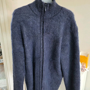 니들스 집업 모헤어 가디건 네이비 L사이즈