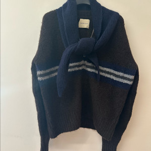 팔로마울 니트 가디건 + 후디 머플러 셋업