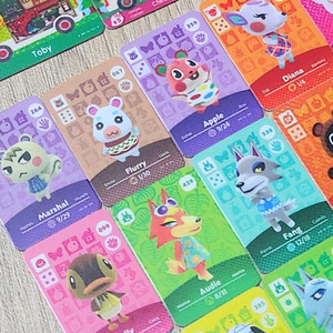 닌텐도 동숲 아미보 카드, 캠핑카 인기주민(쭈니,애플,뽀야미,모니카) 이미지