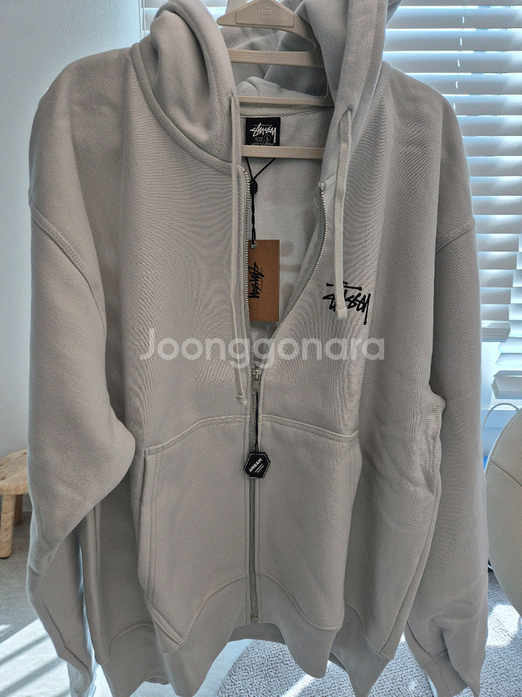 스투시 베이직 스투시 후드 집업 포그 2024--0