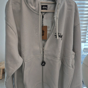 스투시 베이직 스투시 후드 집업 포그 2024