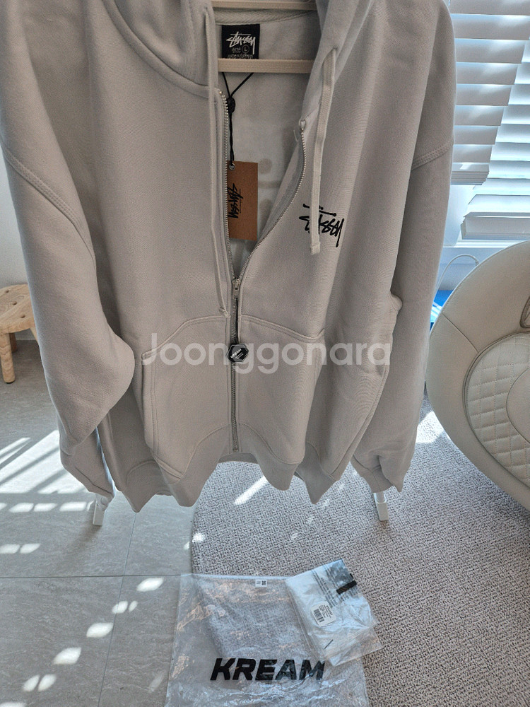 스투시 베이직 스투시 후드 집업 포그 2024--2