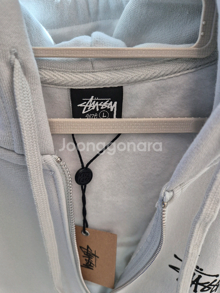 스투시 베이직 스투시 후드 집업 포그 2024--3