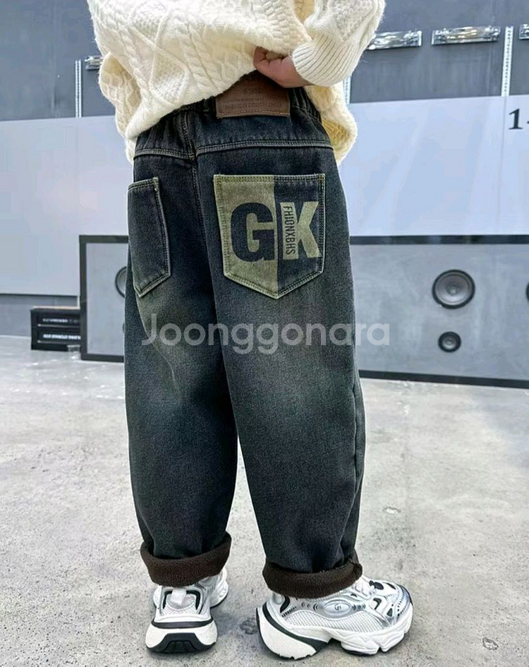 주니어 기모안감 겨울 청바지 2컬러 선택가능(미개봉)--5