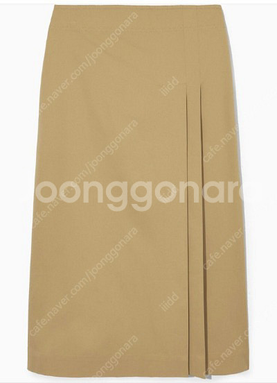 <택있음>COS플리티드 미디 랩 스커트(32/베이지)--0