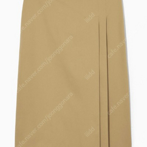 <택있음>COS플리티드 미디 랩 스커트(32/베이지)