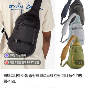 파타고니아 슬링백 8L 블랙