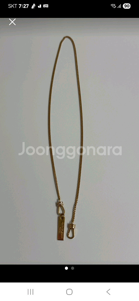 18k 핑크골드 체인 목걸이--0