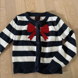 스팽글 리본 가디건 5~6세