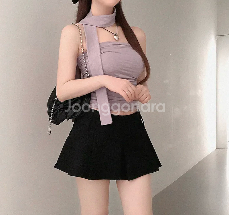 크롭 머플러 세트 (뒷밴딩)--2