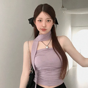 크롭 머플러 세트 (뒷밴딩)