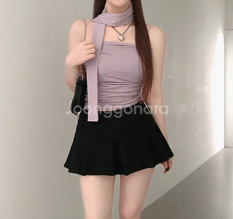 크롭 머플러 세트 (뒷밴딩)--1