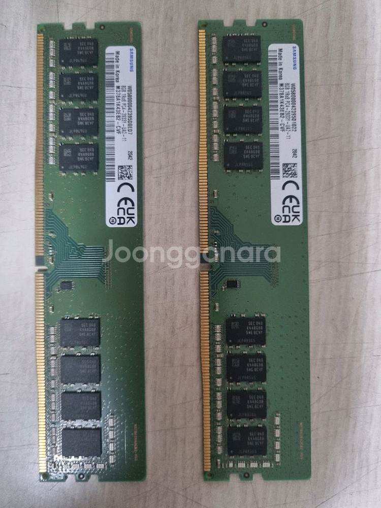 ddr4-2933 ecc 서버램 8기가 두개 삼성--0