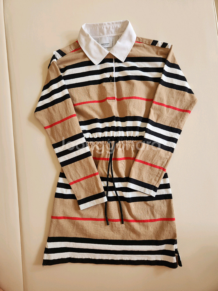 버버리 키즈 체크 원피스 10y--0