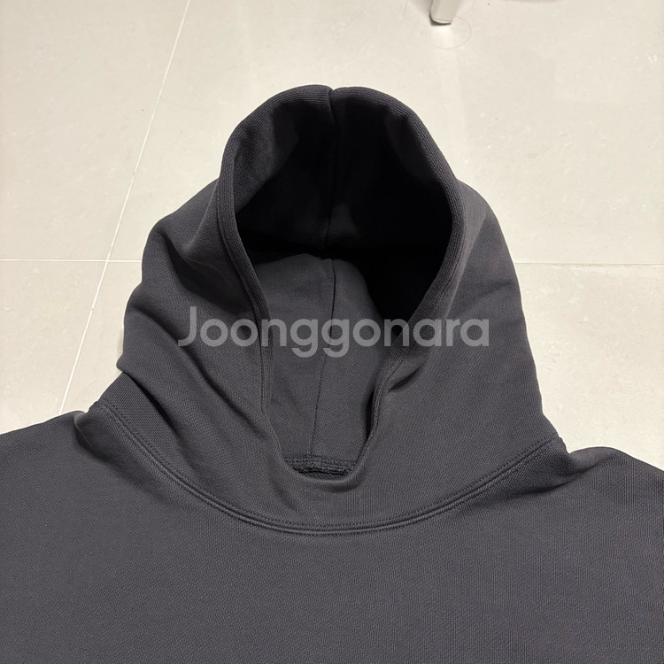 정품 LEEY YEEL 빅로고 오버핏 후드티 차콜--4